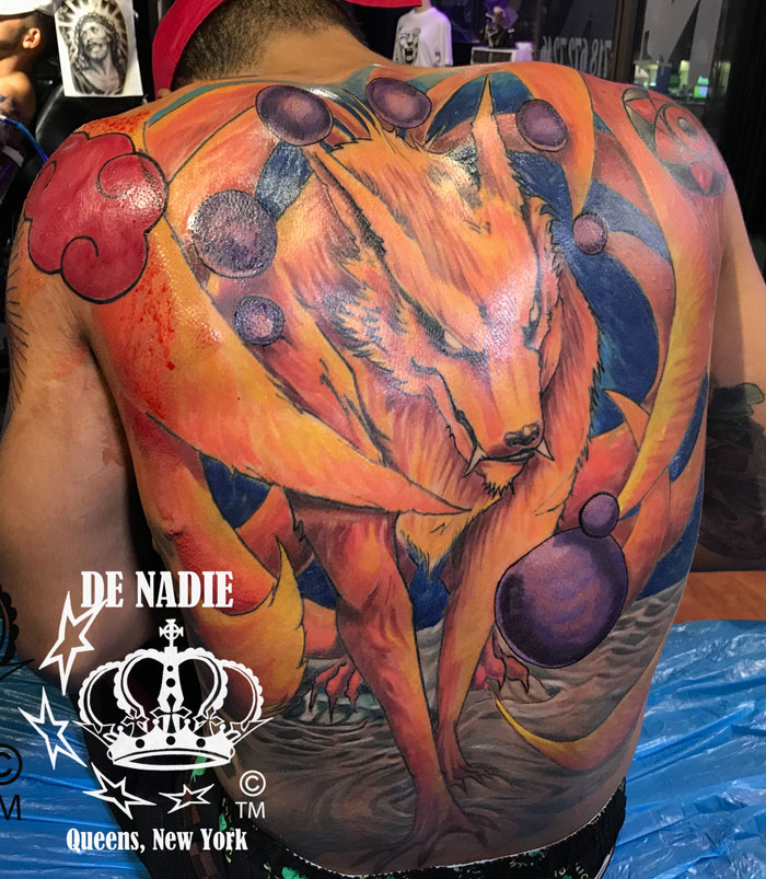 Naruto nine tailed fox tattoo